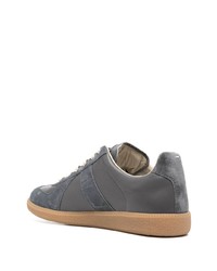 Baskets basses en cuir gris foncé Maison Margiela