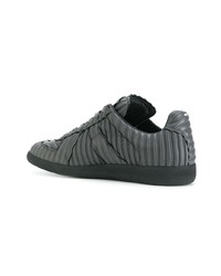 Baskets basses en cuir gris foncé Maison Margiela