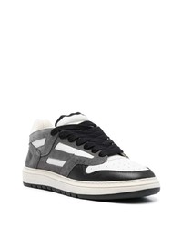 Baskets basses en cuir gris foncé Represent