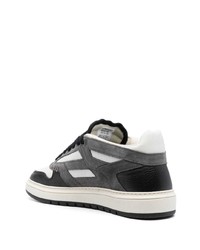 Baskets basses en cuir gris foncé Represent