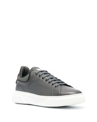 Baskets basses en cuir gris foncé Philipp Plein