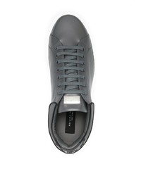 Baskets basses en cuir gris foncé Philipp Plein