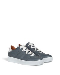 Baskets basses en cuir gris foncé Ermenegildo Zegna