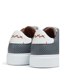 Baskets basses en cuir gris foncé Ermenegildo Zegna