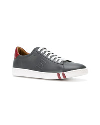 Baskets basses en cuir gris foncé Bally