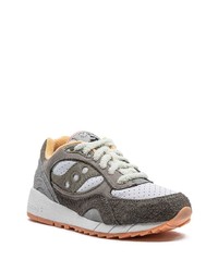 Baskets basses en cuir gris foncé Saucony