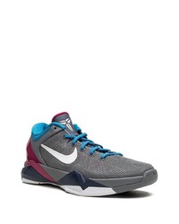 Baskets basses en cuir gris foncé Nike