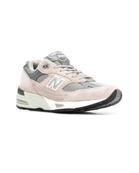 Baskets basses en cuir grises New Balance