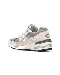 Baskets basses en cuir grises New Balance