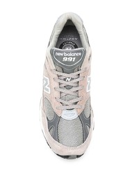 Baskets basses en cuir grises New Balance