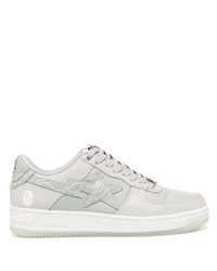 Baskets basses en cuir grises A Bathing Ape