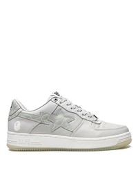 Baskets basses en cuir grises A Bathing Ape