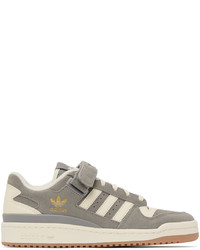 Baskets basses en cuir grises adidas Originals