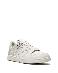 Baskets basses en cuir grises A Bathing Ape