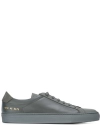 Baskets basses en cuir grises Common Projects