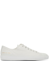 Baskets basses en cuir grises Common Projects