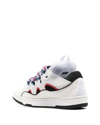 Baskets basses en cuir grises Lanvin