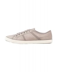 Baskets basses en cuir grises Esprit