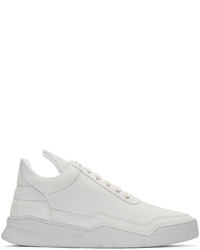 Baskets basses en cuir grises Filling Pieces