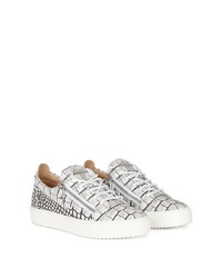 Baskets basses en cuir grises Giuseppe Zanotti