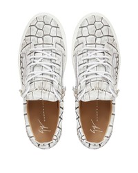 Baskets basses en cuir grises Giuseppe Zanotti