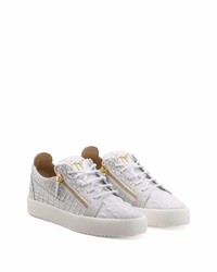 Baskets basses en cuir grises Giuseppe Zanotti