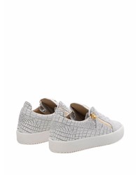 Baskets basses en cuir grises Giuseppe Zanotti