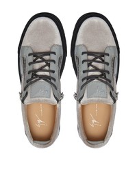 Baskets basses en cuir grises Giuseppe Zanotti