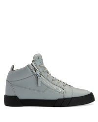 Baskets basses en cuir grises Giuseppe Zanotti