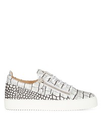 Baskets basses en cuir grises Giuseppe Zanotti