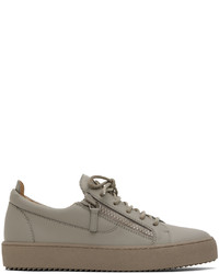 Baskets basses en cuir grises Giuseppe Zanotti