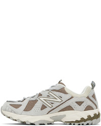 Baskets basses en cuir grises New Balance