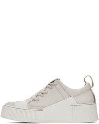 Baskets basses en cuir grises Boris Bidjan Saberi