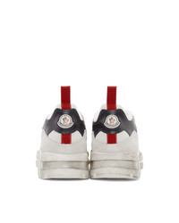 Baskets basses en cuir grises Moncler