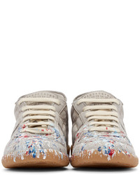 Baskets basses en cuir grises Maison Margiela