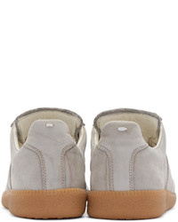 Baskets basses en cuir grises Maison Margiela