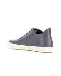 Baskets basses en cuir grises Rick Owens