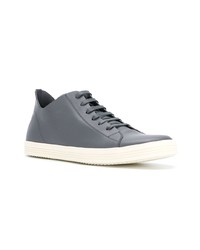 Baskets basses en cuir grises Rick Owens