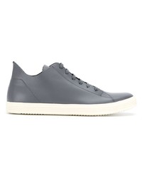 Baskets basses en cuir grises Rick Owens