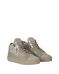 Baskets basses en cuir grises Giuseppe Zanotti