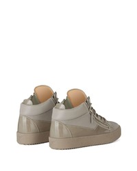 Baskets basses en cuir grises Giuseppe Zanotti