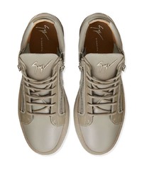 Baskets basses en cuir grises Giuseppe Zanotti