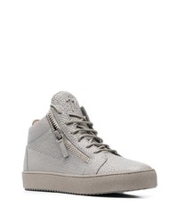 Baskets basses en cuir grises Giuseppe Zanotti