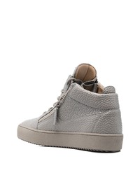 Baskets basses en cuir grises Giuseppe Zanotti