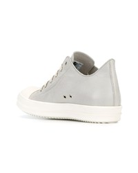 Baskets basses en cuir grises Rick Owens