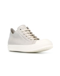 Baskets basses en cuir grises Rick Owens