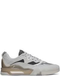 Baskets basses en cuir grises Li-Ning