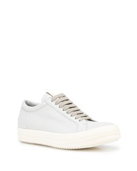 Baskets basses en cuir grises Rick Owens