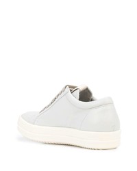 Baskets basses en cuir grises Rick Owens