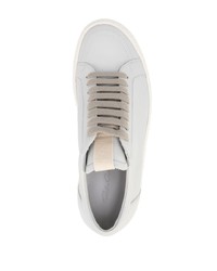 Baskets basses en cuir grises Rick Owens